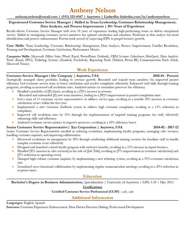 Anthony-Nelson-Customer-Service-Manager-page-0001 customer service resume sample